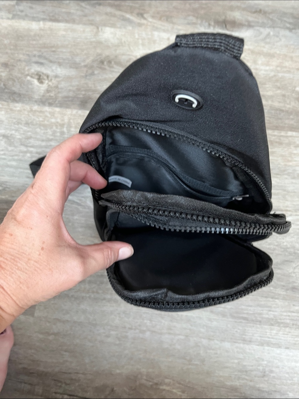 Black Crossbody Sling Bag - Picture 2 of 4